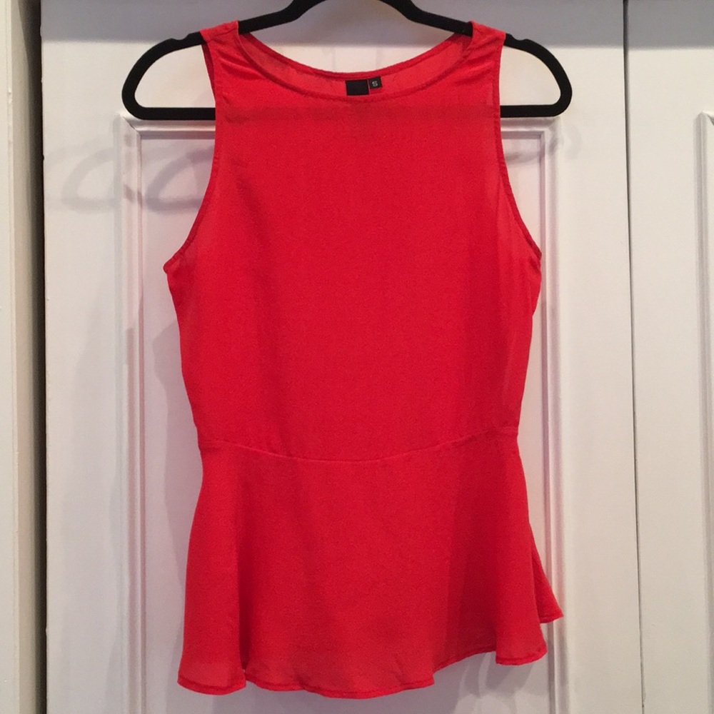 Red TJ Collection Sleeveless Blouse From Intermix